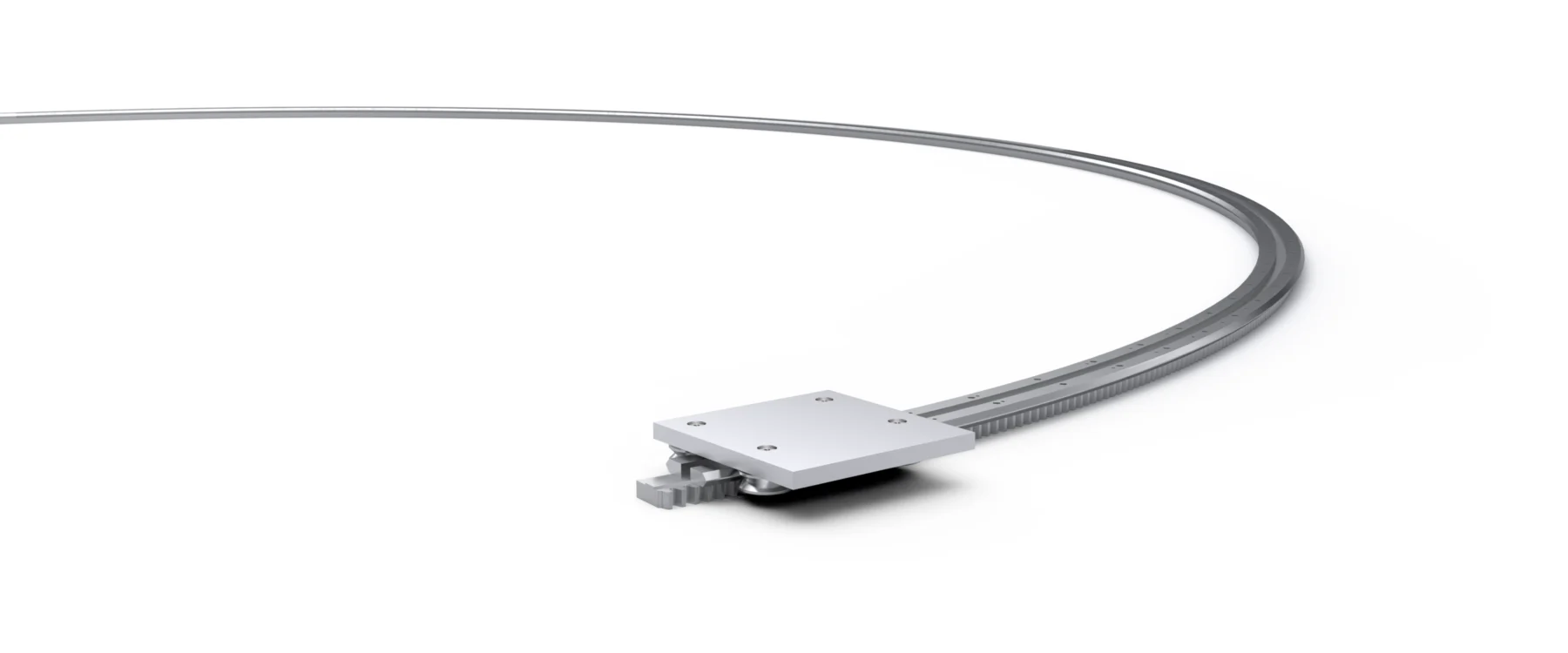 大直径环形导轨、轨段和轨道系统 环形与承载滑座剖面图